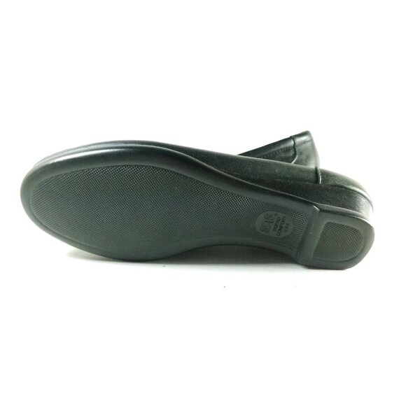 SAS Wedge Slip On Loafers Women's Size 7 Narrow Black Leather - Picture 11 of 11